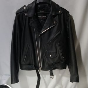 Wilson's leather men's motorcycle jacket with Thinsulate - Small (like new!)